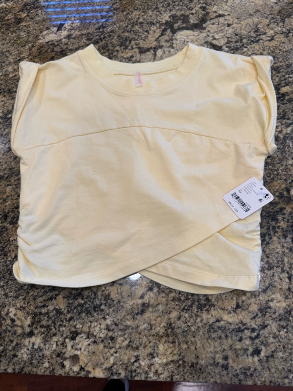 Free People Brand New tags attach crossover banana colored crop top